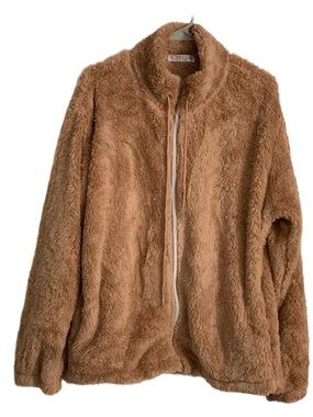 CHASE Women’s Long Sleeve Full Zipper Front Closure Teddy Bear Jacket